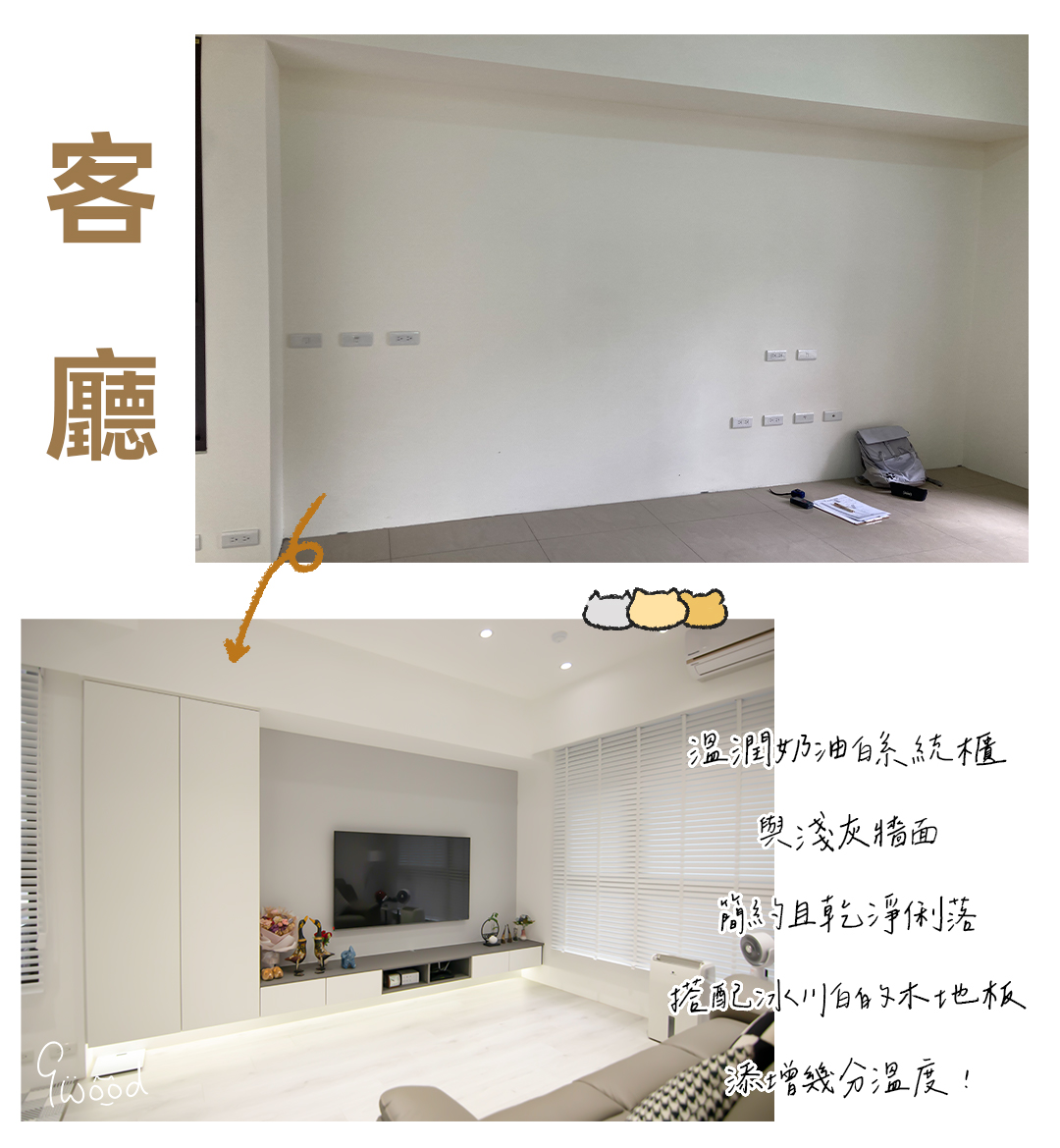 客廳 電視牆 系統櫃收納 室內設計